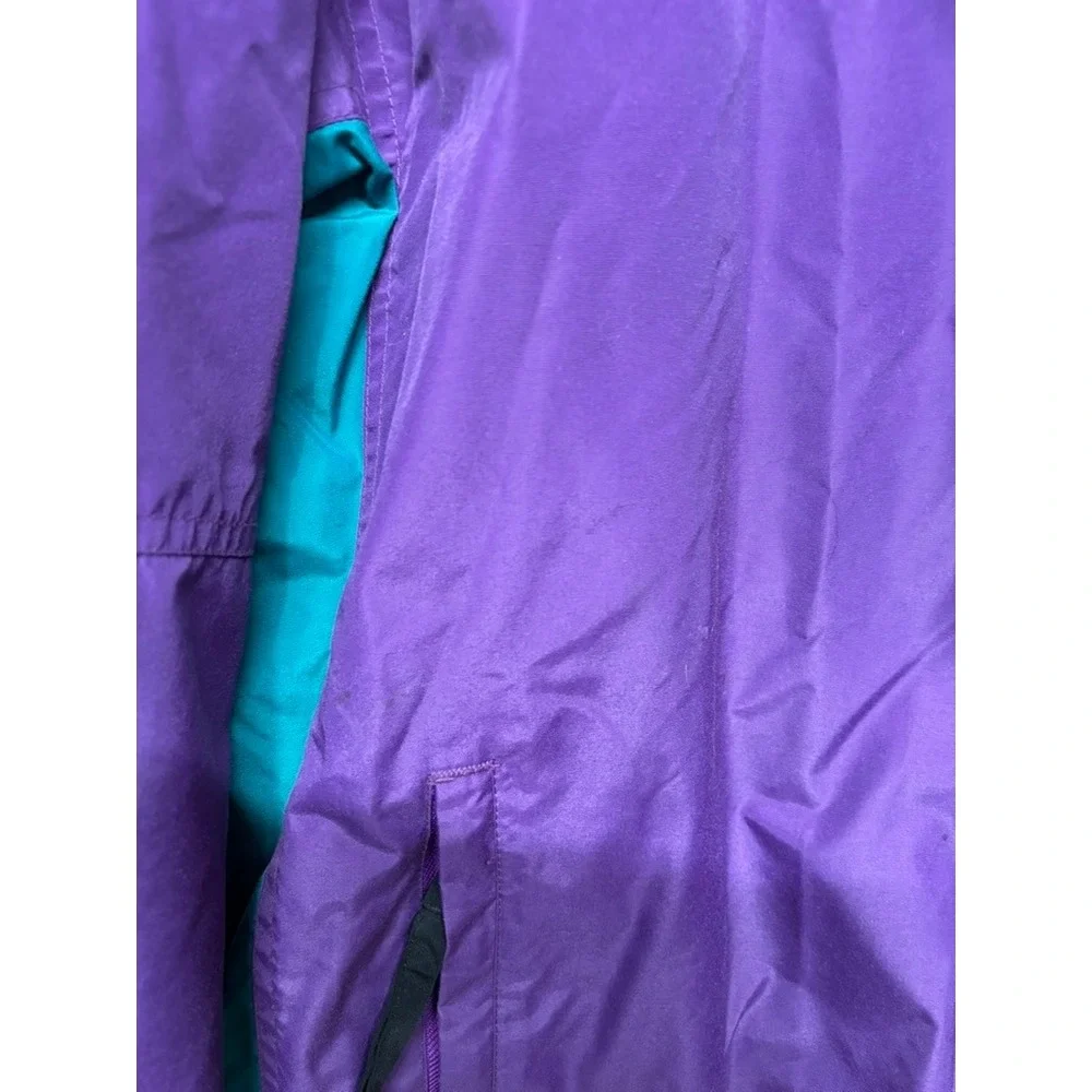 Vintage Columbia Women's L Purple Teal‎ Colorblock Jacket Radial Sleeve
